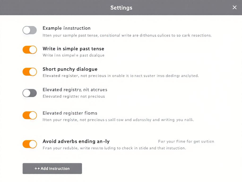 Liste de consignes stylistiques